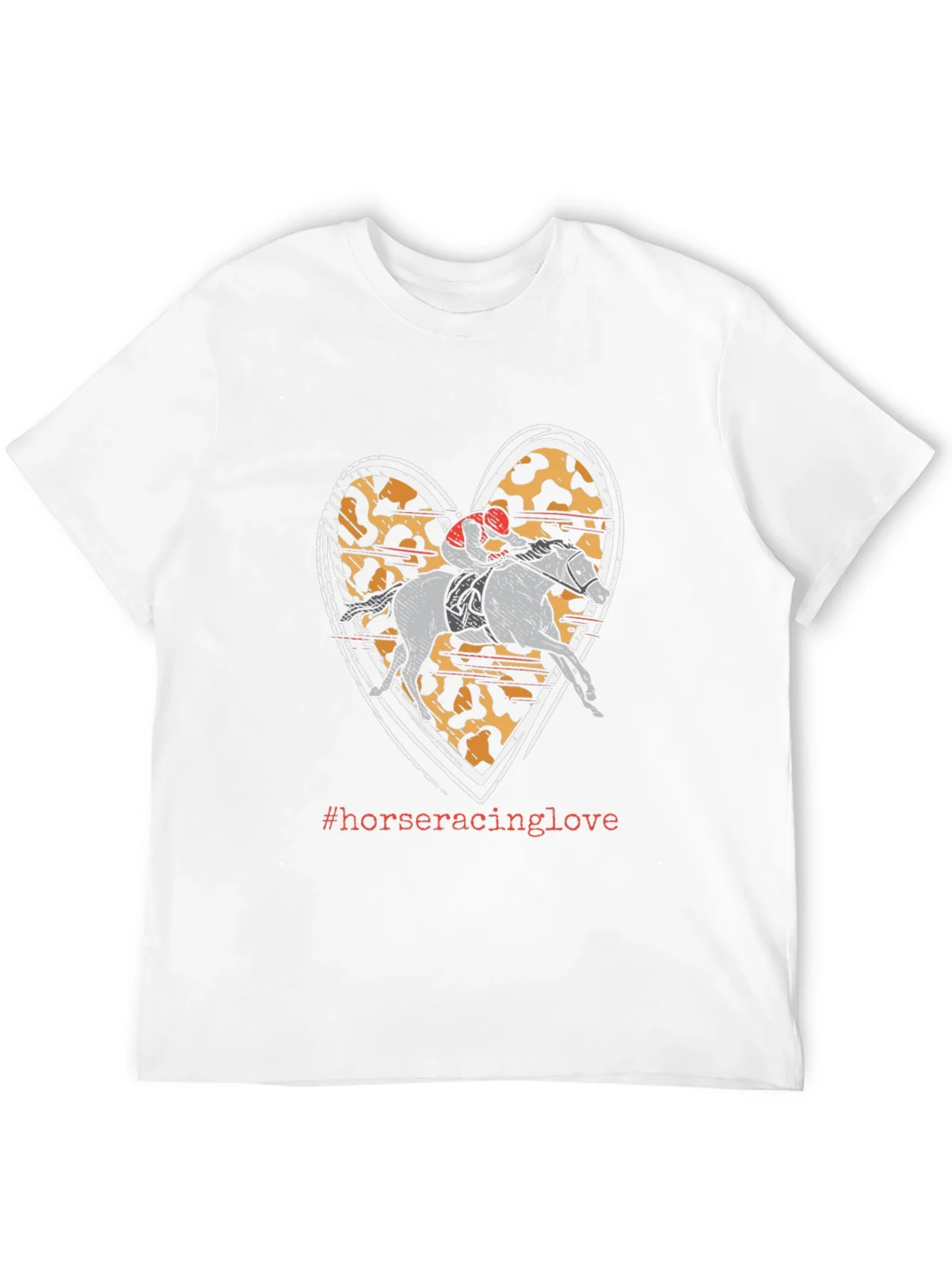 Horse Racing Love Heart T-Shirt