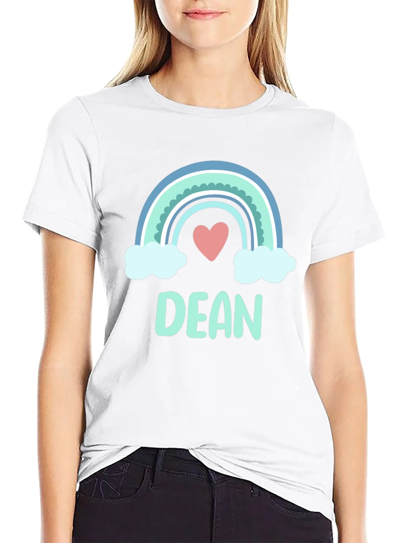 Dean Rainbow Heart Custom T-Shirt
