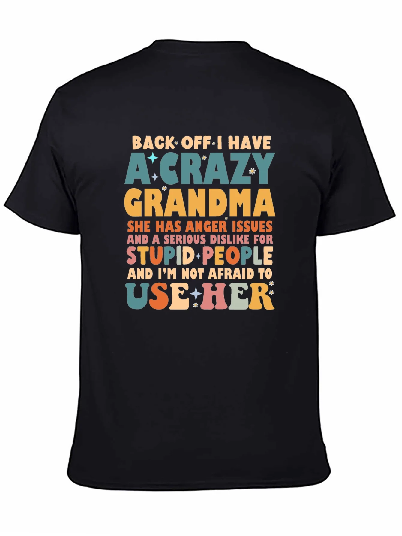Crazy Grandma Novelty Graphic T-Shirt