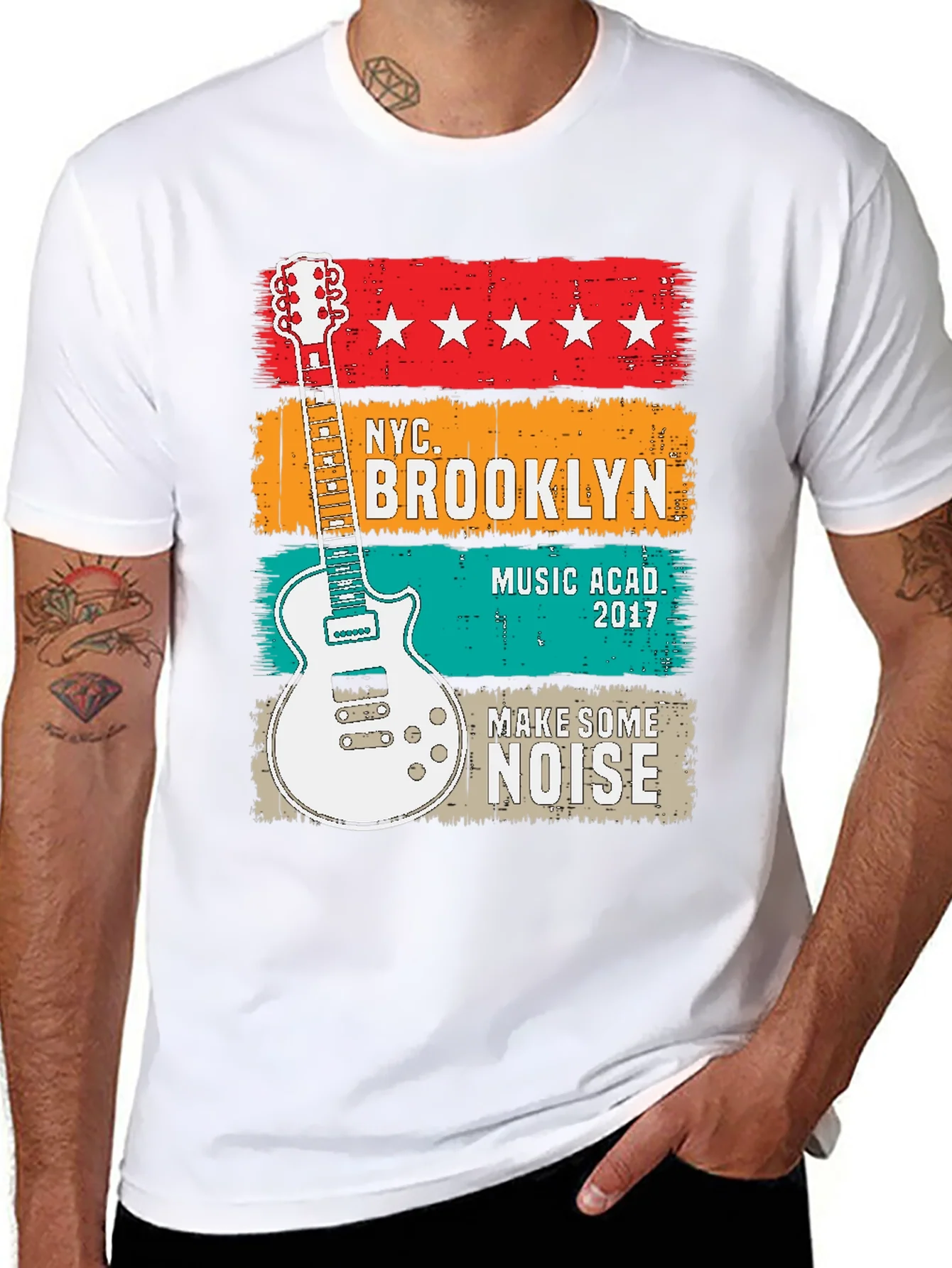 NYC Brooklyn Music Academy Guitar T-Shirt