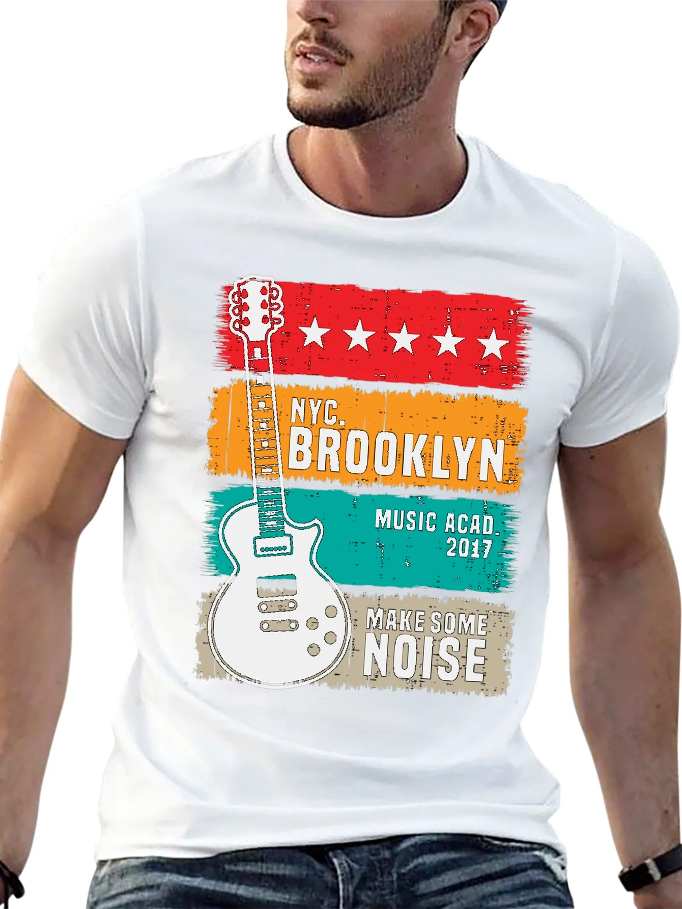 NYC Brooklyn Music Academy Guitar T-Shirt