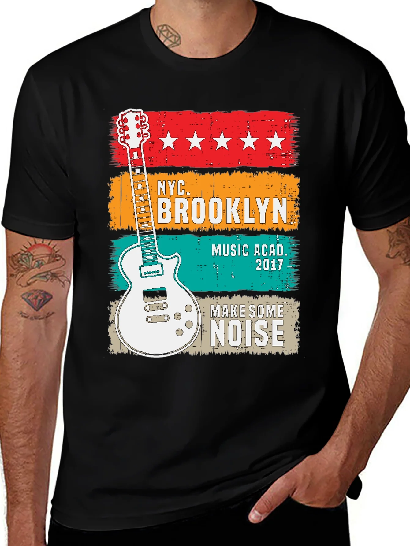 NYC Brooklyn Music Academy Guitar T-Shirt