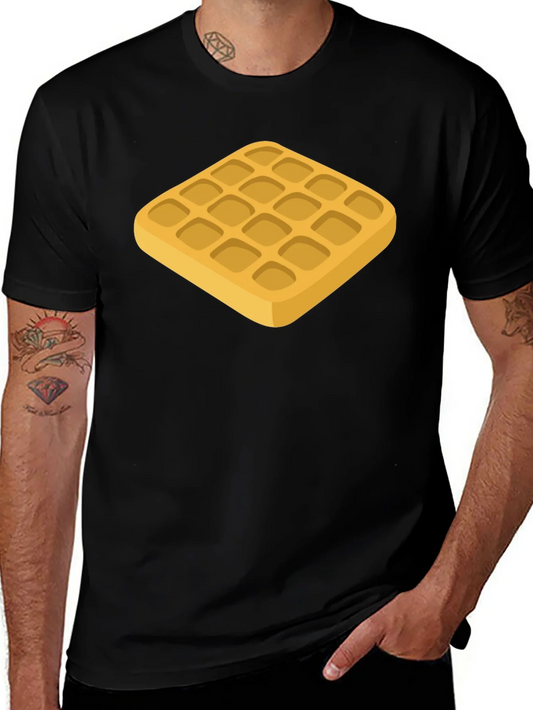 Waffle Graphic T-Shirt - Foodie Style