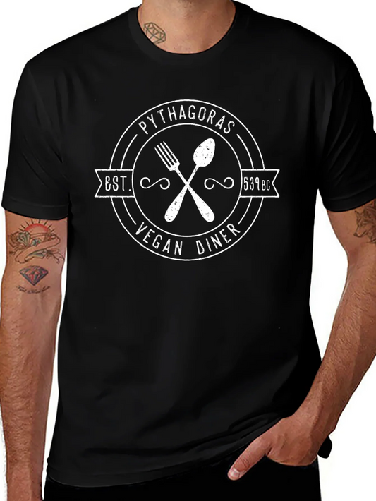 Pythagoras Vegan Diner T-Shirt - Est. 539 BC
