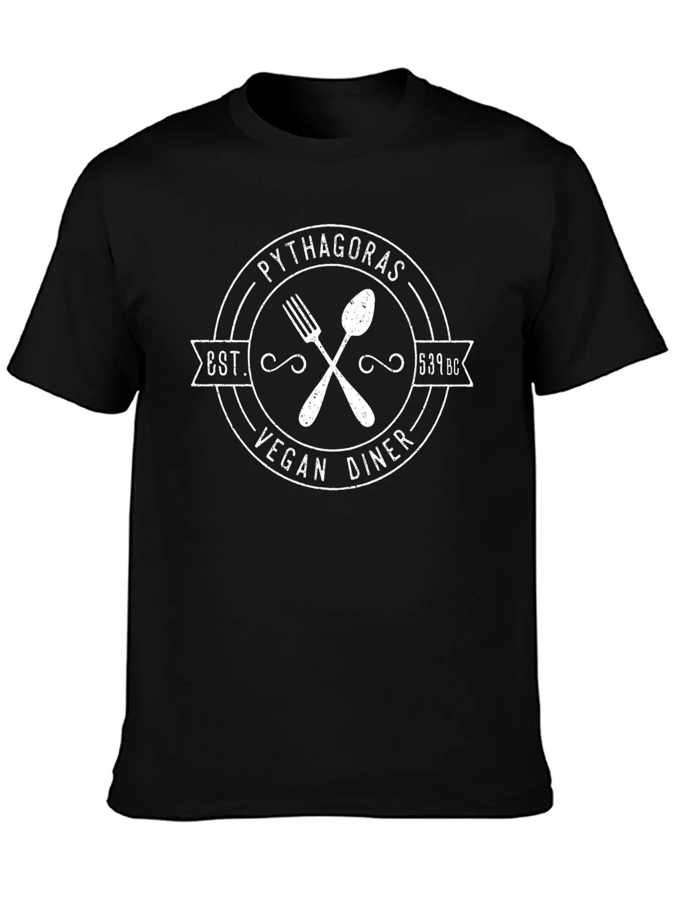Pythagoras Vegan Diner T-Shirt - Est. 539 BC