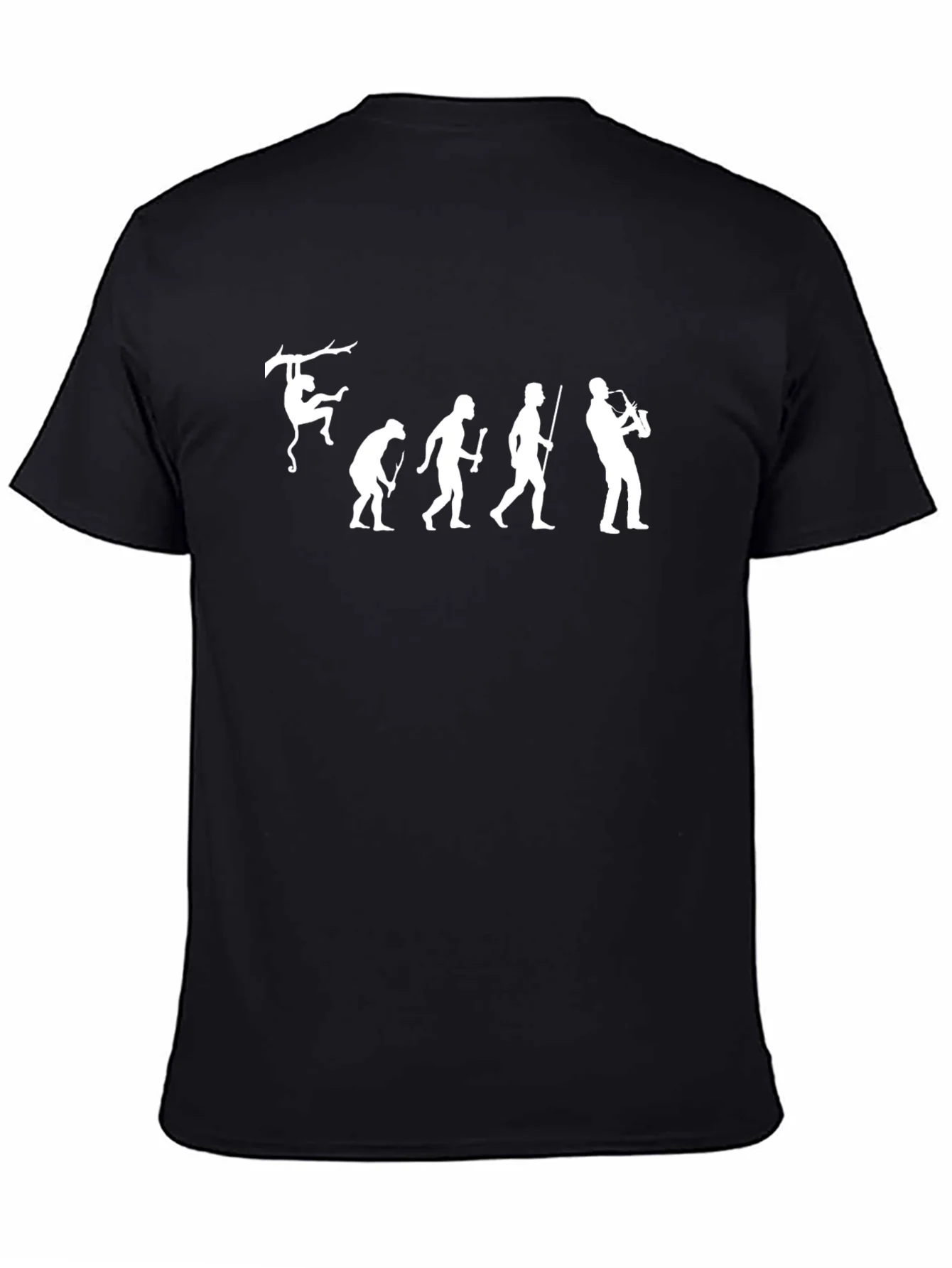 Evolution of Saxophone Black T-Shirt