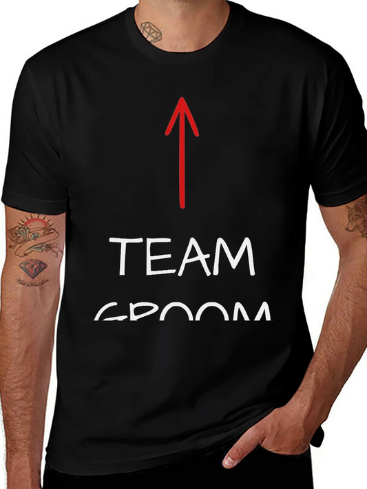 Team Groom T-Shirt - Up Arrow Design