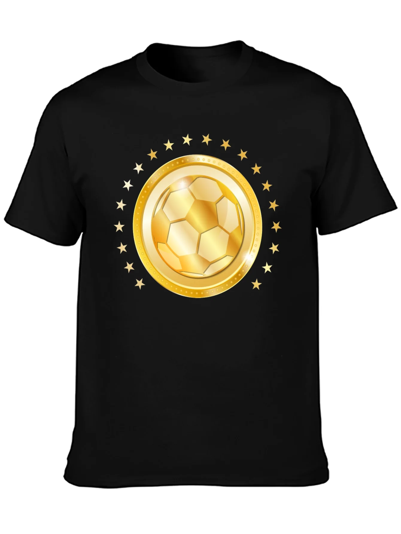 Golden Soccer Ball Star T-Shirt