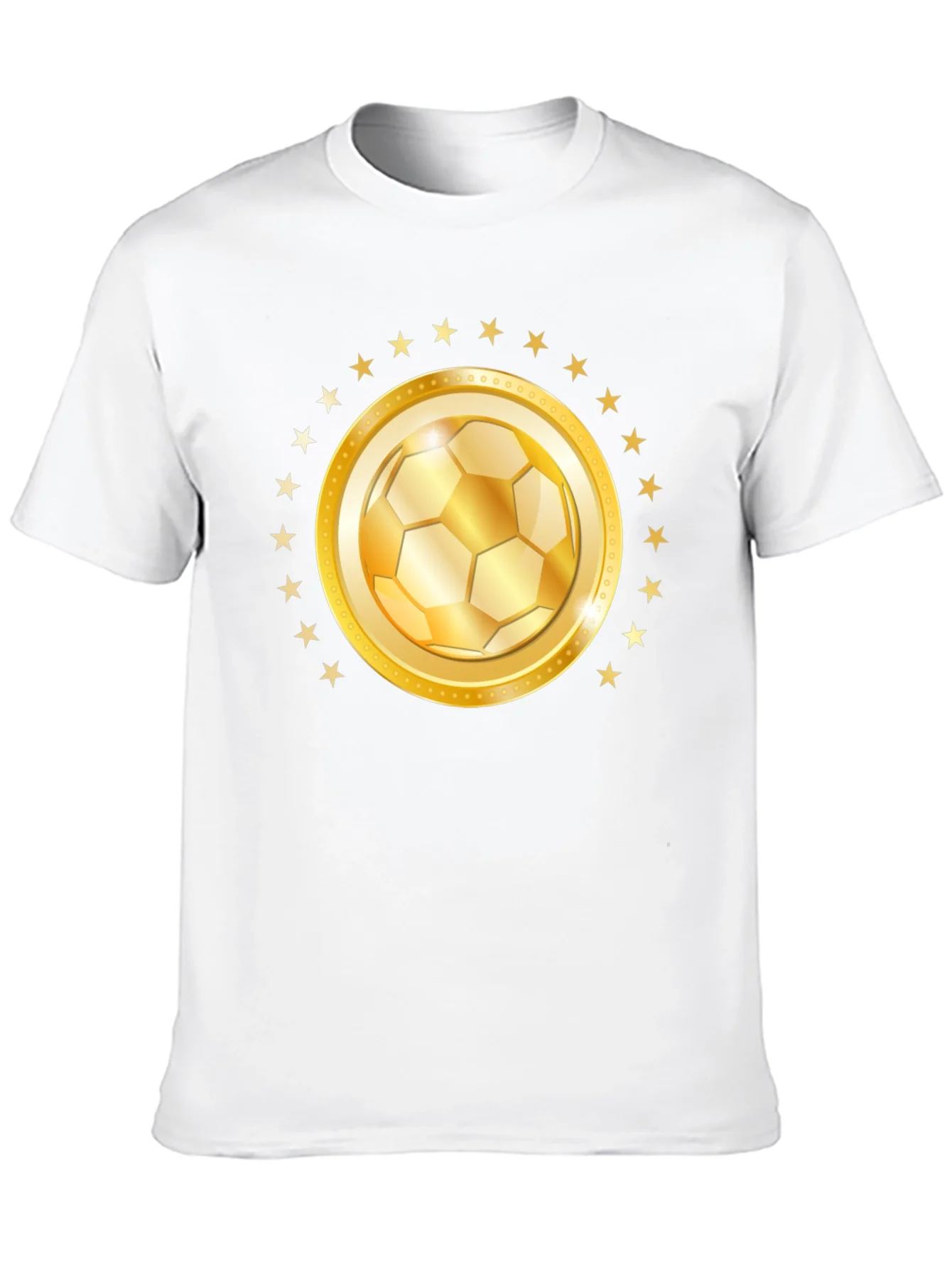 Golden Soccer Ball Star T-Shirt