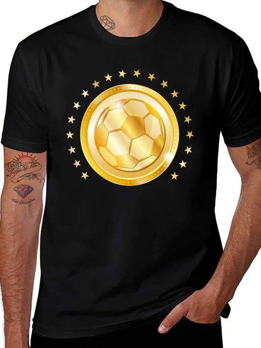 Golden Soccer Ball Star T-Shirt