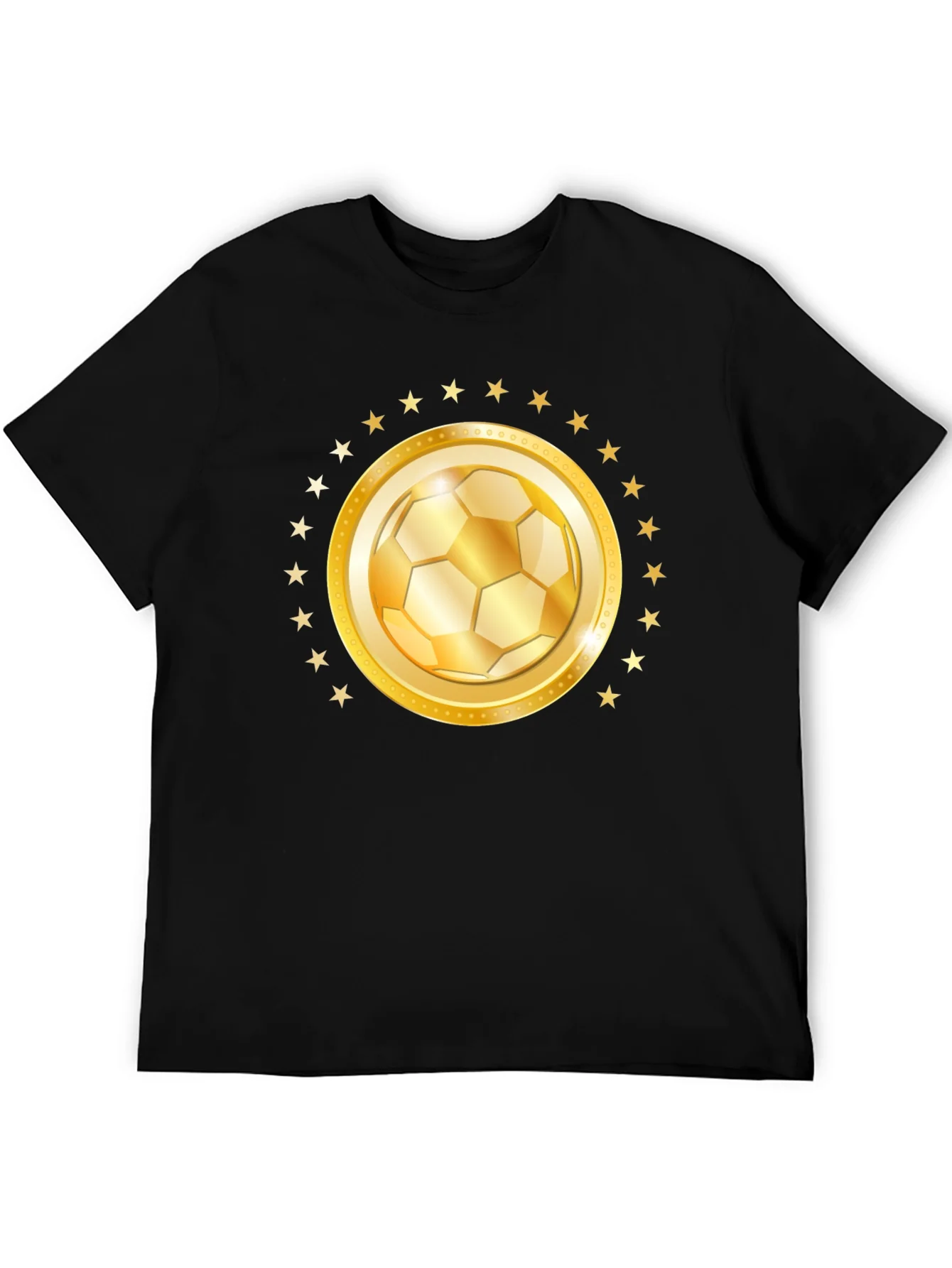 Golden Soccer Ball Star T-Shirt