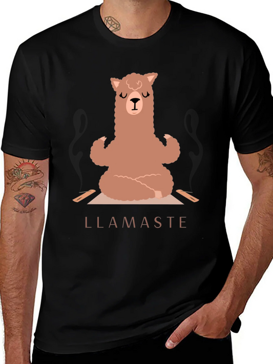 Llamaste Yoga T-Shirt - Meditating Llama Tee