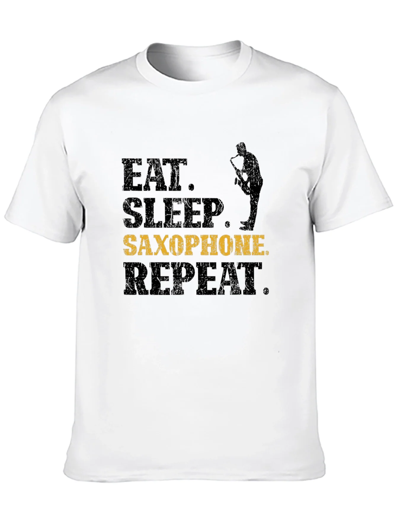 Eat Sleep Saxophone Repeat T-Shirt - Musician Gift