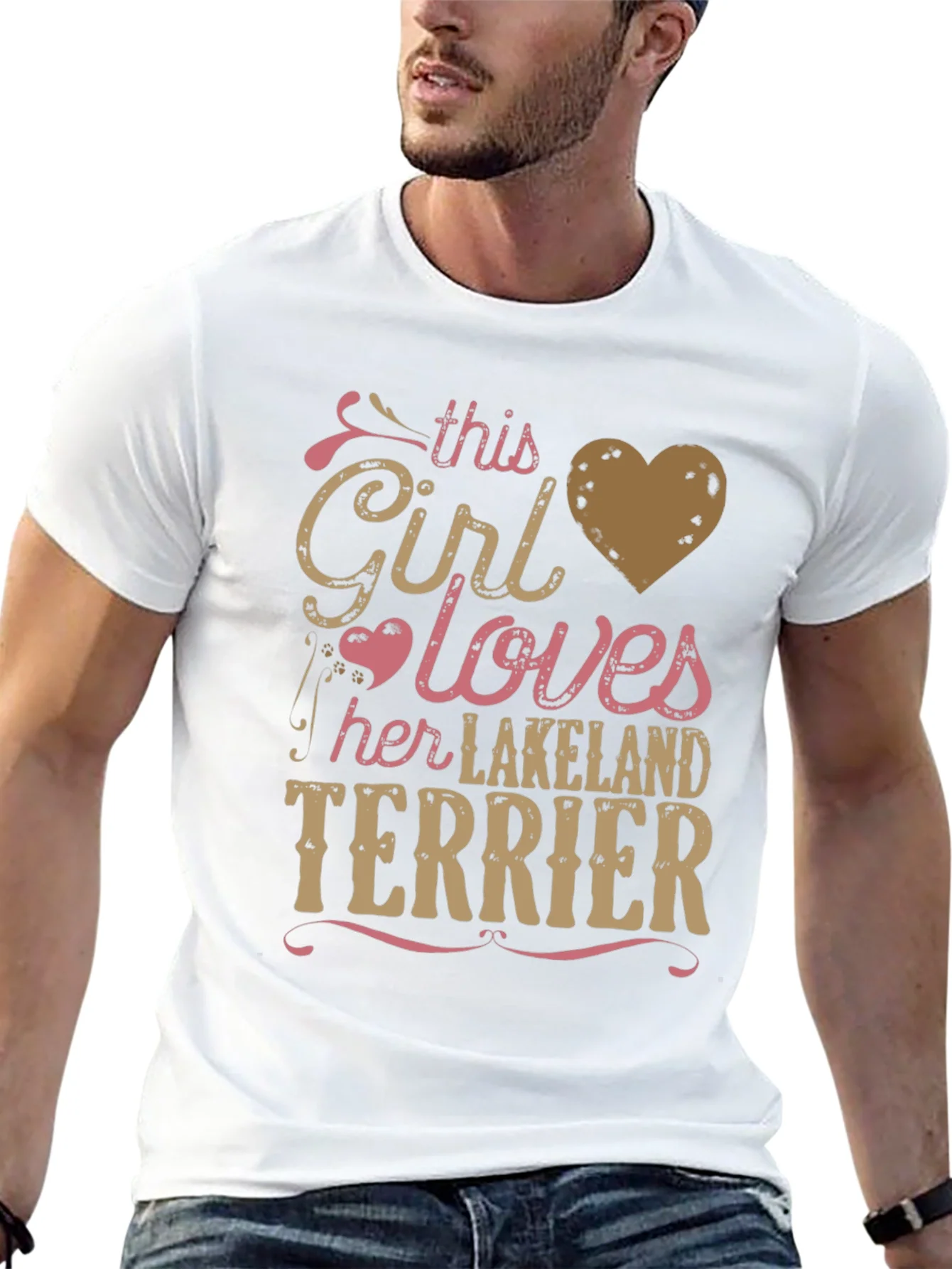 Girl Loves Lakeland Terrier Tee - Black