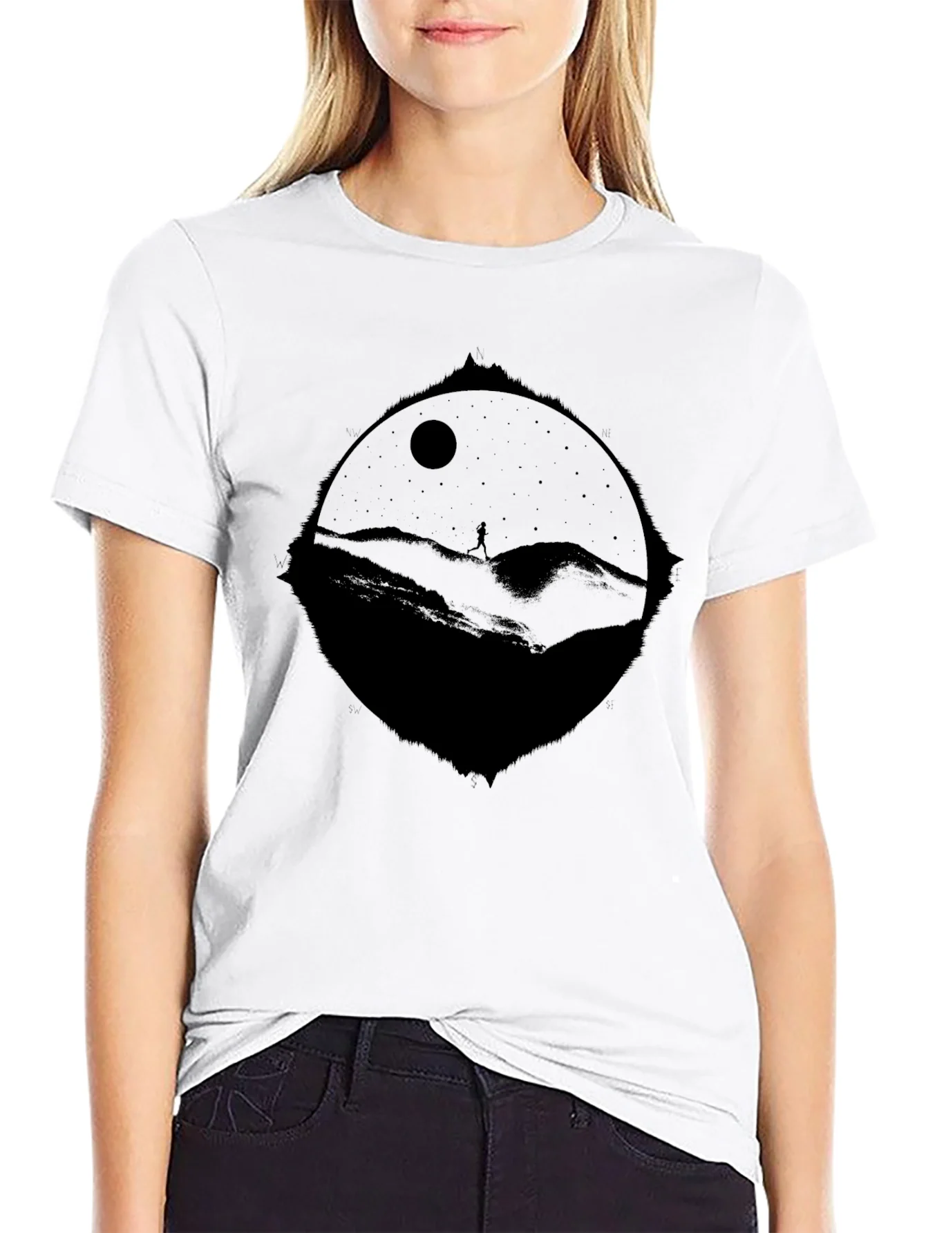 Nightscape Graphic T-Shirt - Black