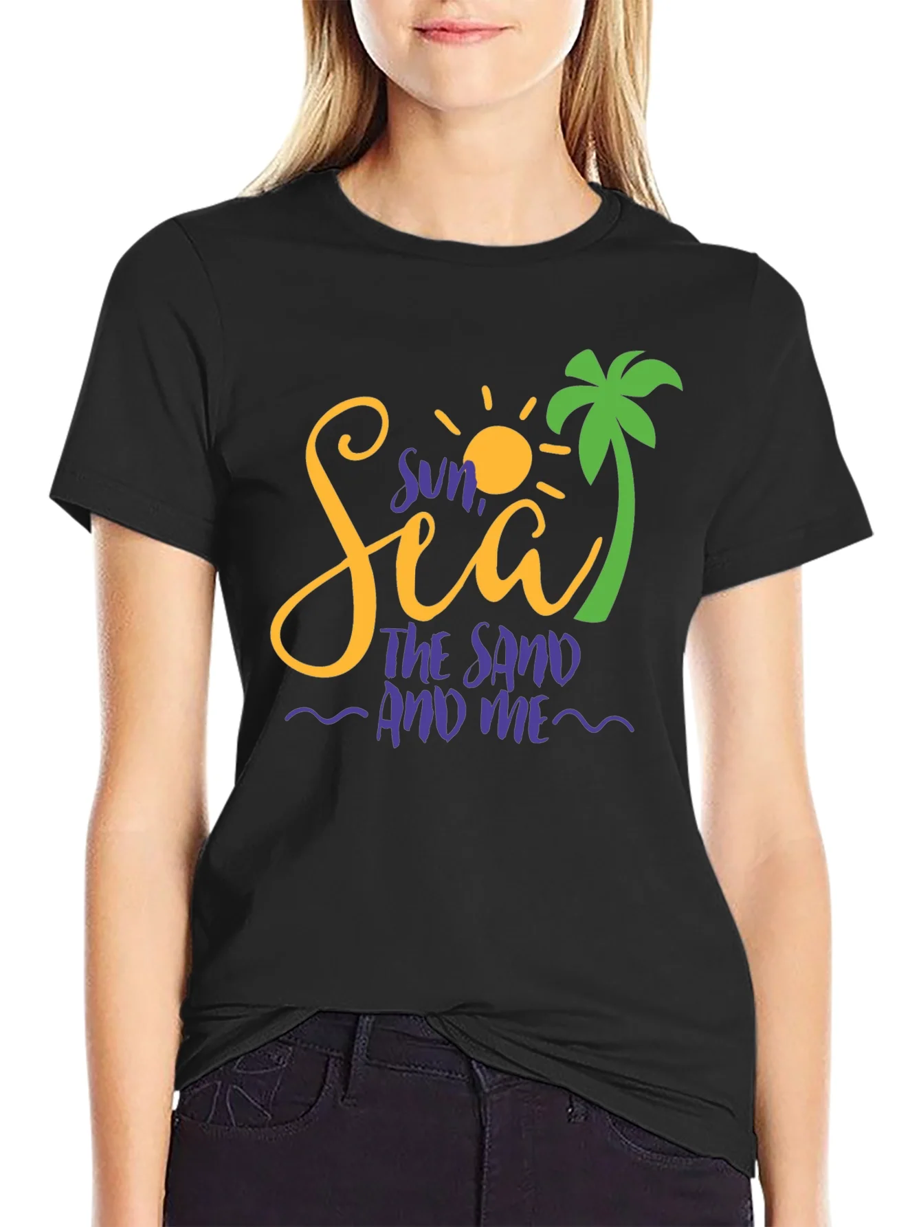 Sun Sea Sand Graphic Tee - Beach Vacation Shirt