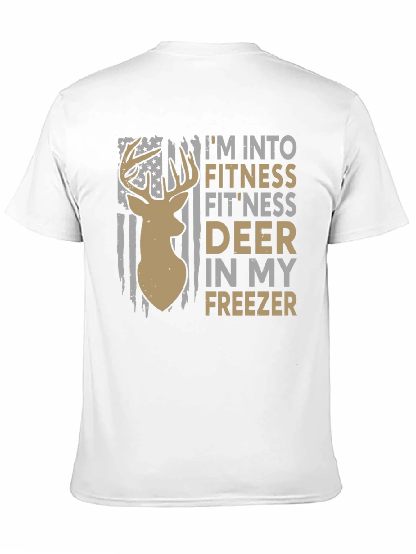 Fitness Deer Freezer Novelty Graphic T-Shirt