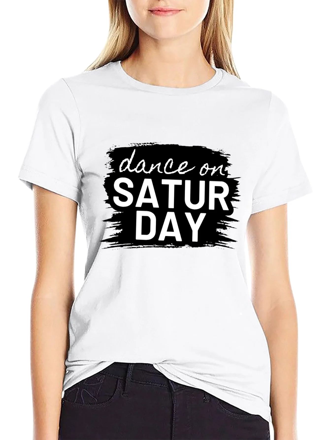 Dance On Saturday Black Graphic Tee