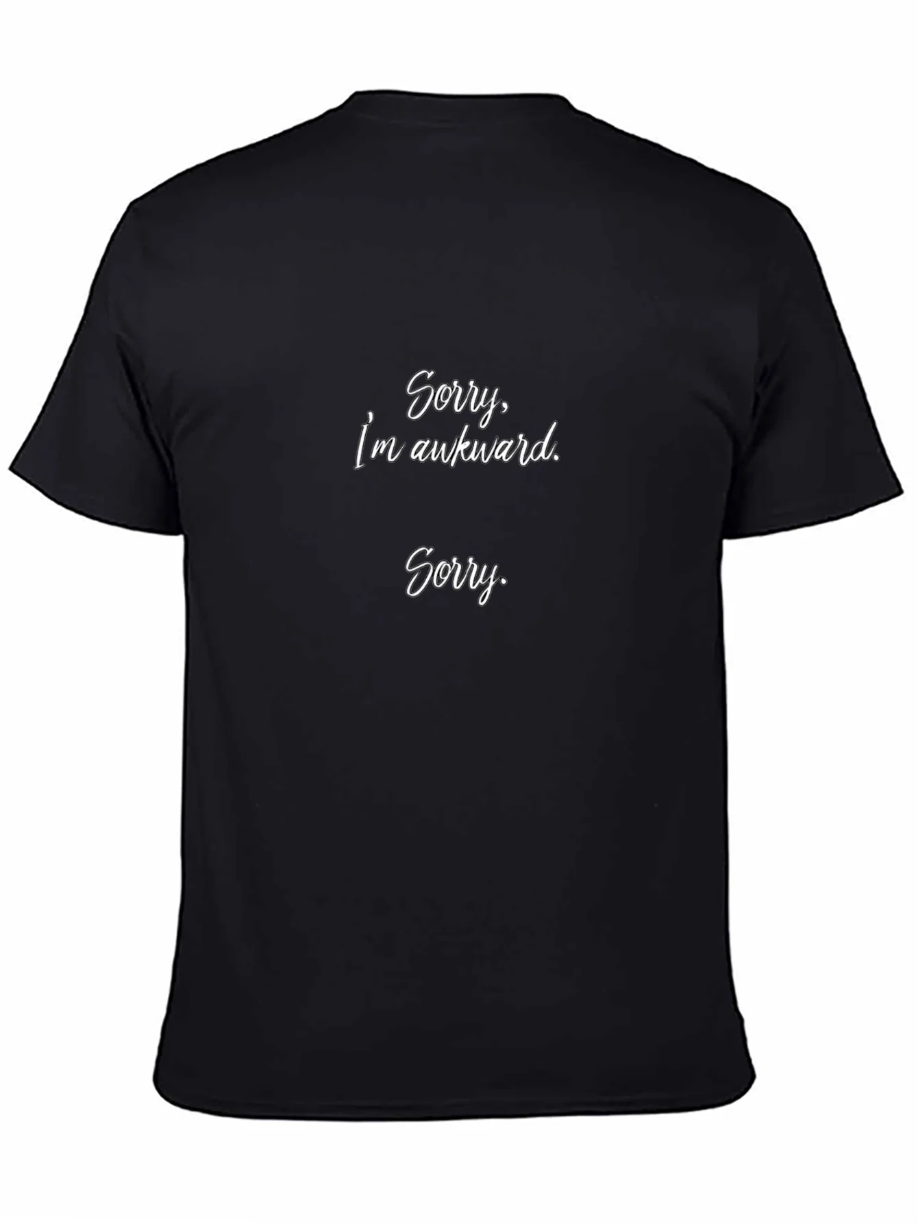 Awkward Apology Black Cotton Tee