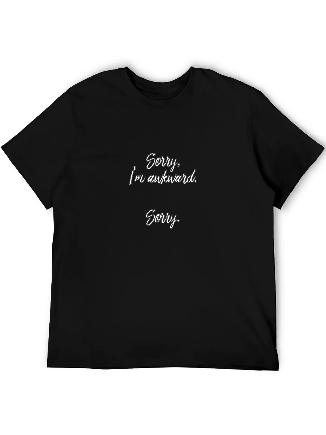 Awkward Apology Black Cotton Tee
