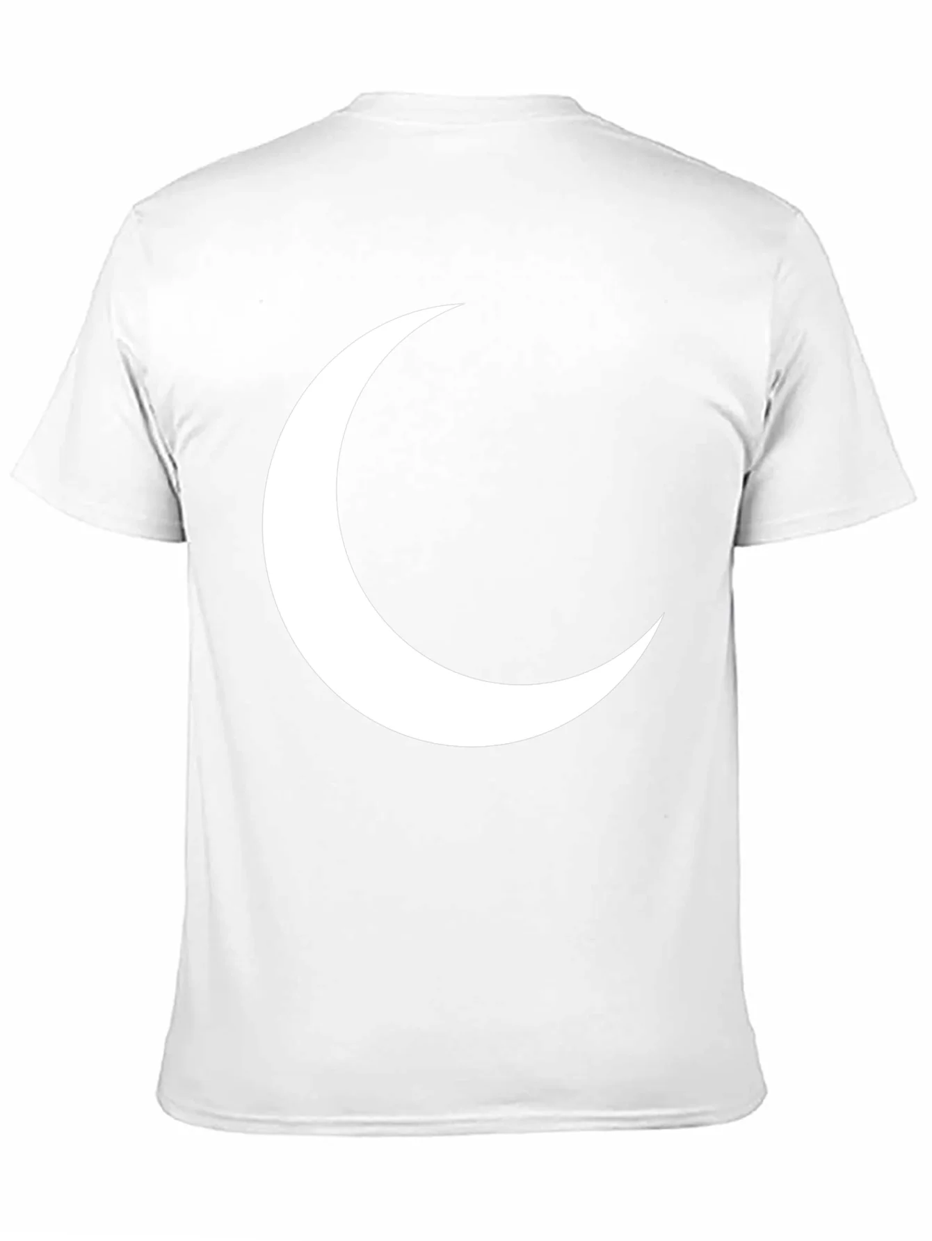 Crescent Moon Graphic Tee - Black Cotton T-Shirt