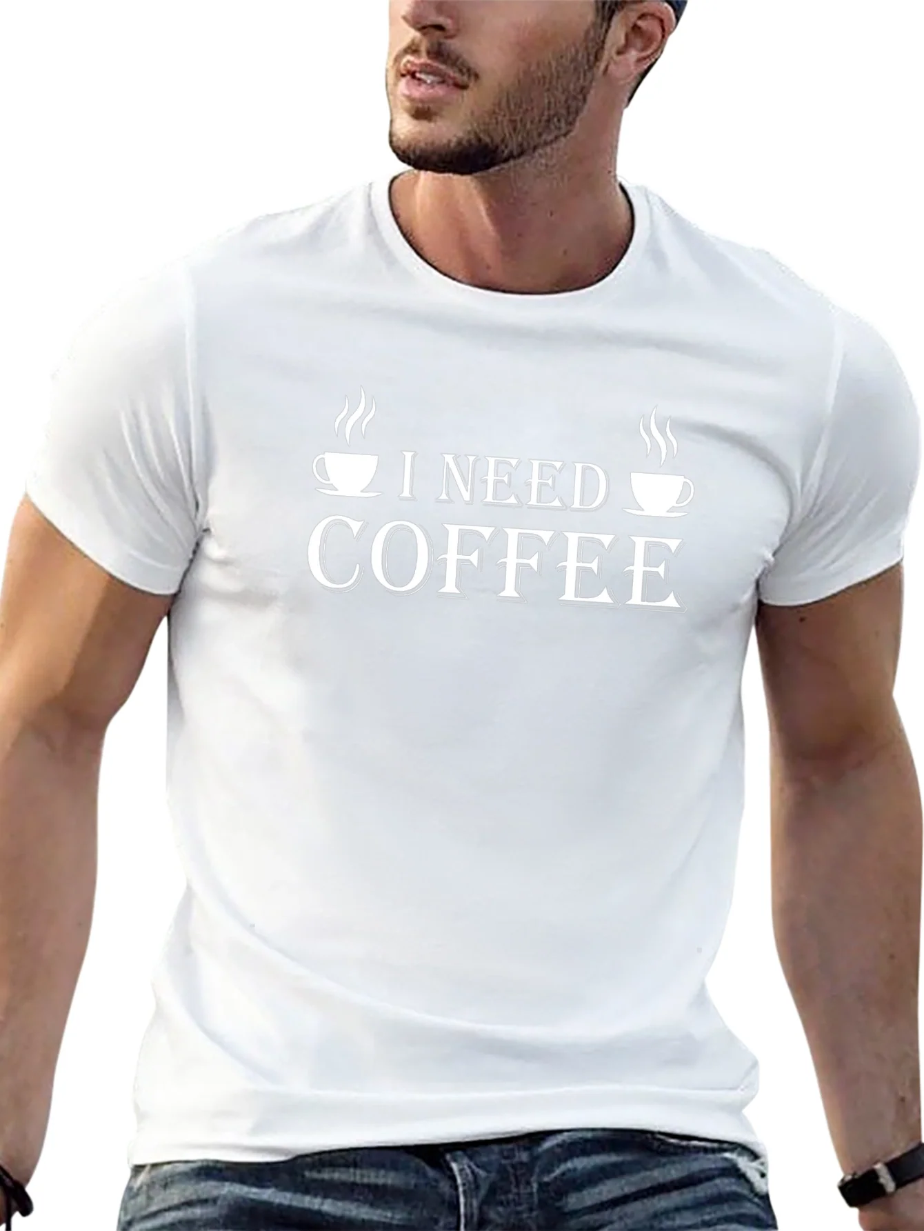 I Need Coffee Graphic T-Shirt -  Coffee Lover Tee