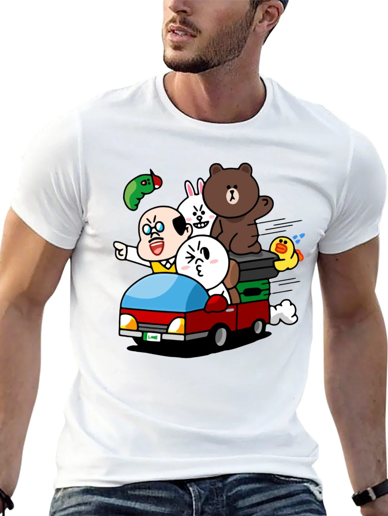 Cartoon Character Car Ride T-Shirt