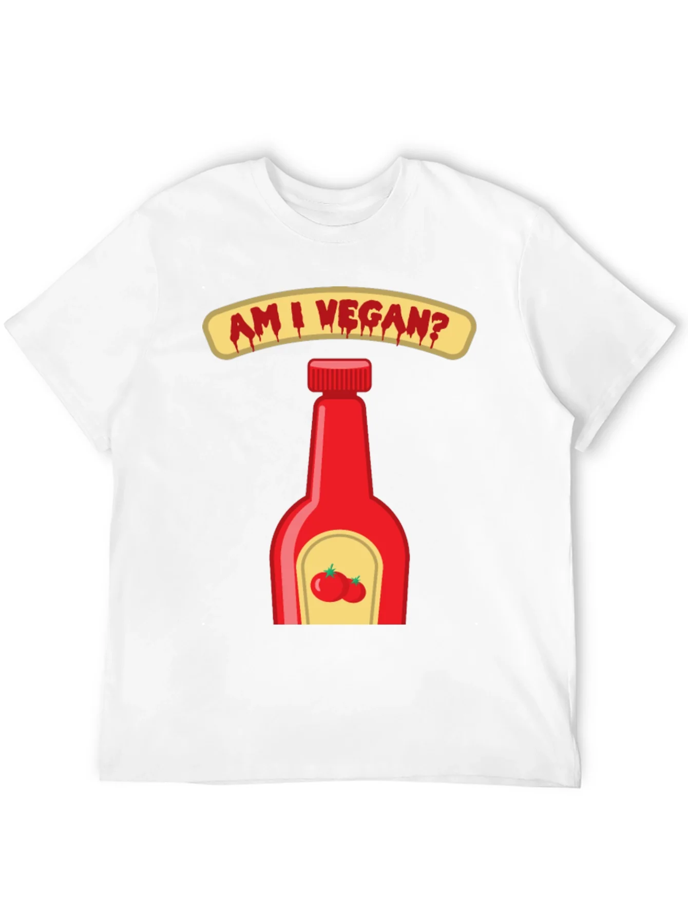 Am I Vegan Ketchup Graphic T-Shirt