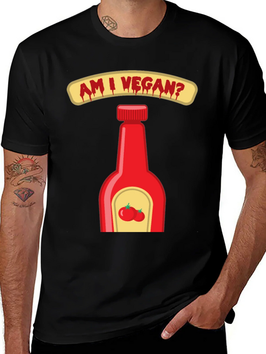 Am I Vegan Ketchup Graphic T-Shirt