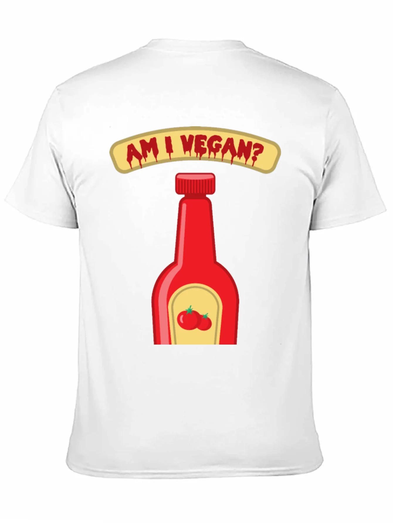 Am I Vegan Ketchup Graphic T-Shirt