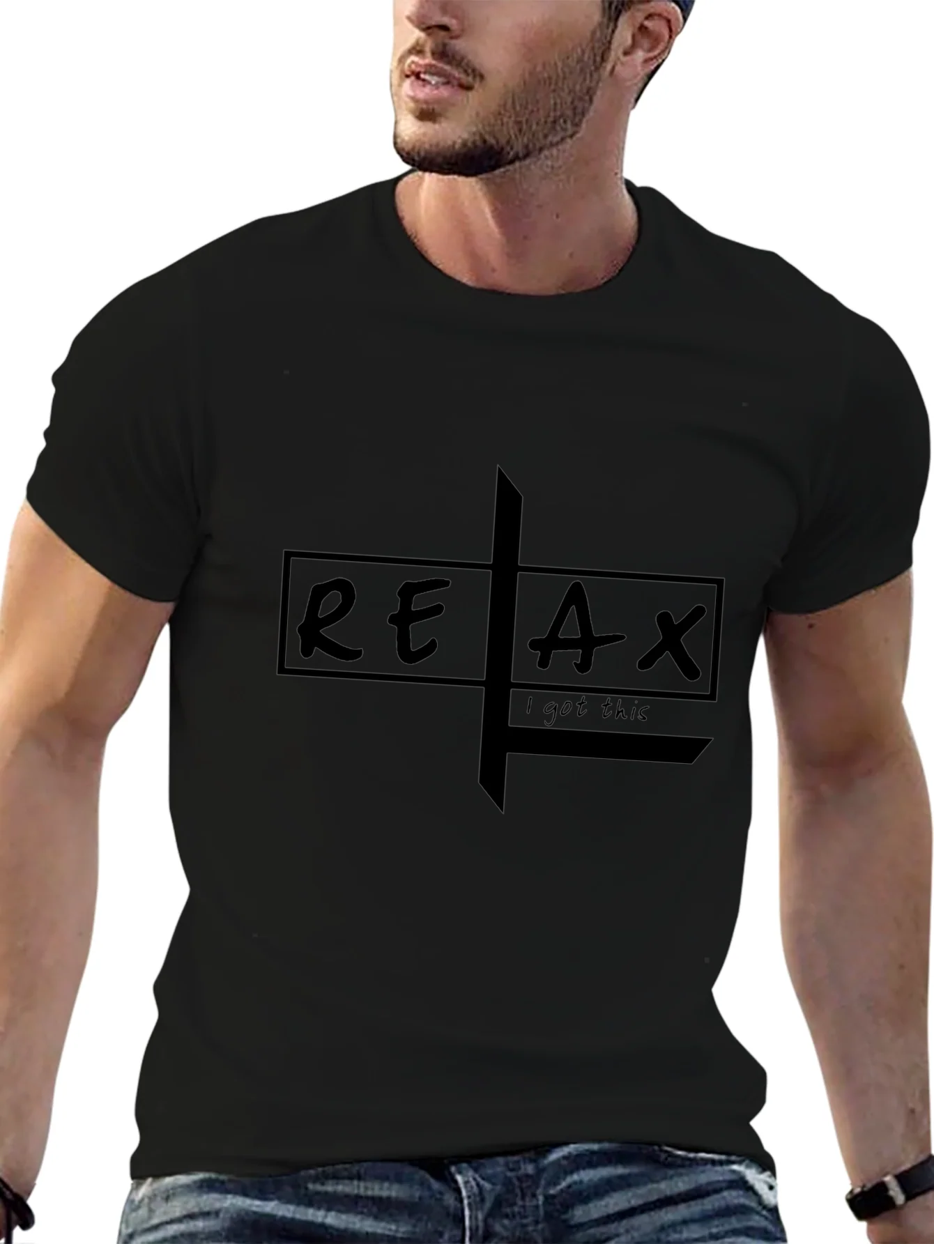Relax Graphic Tee - Mens Black T-Shirt