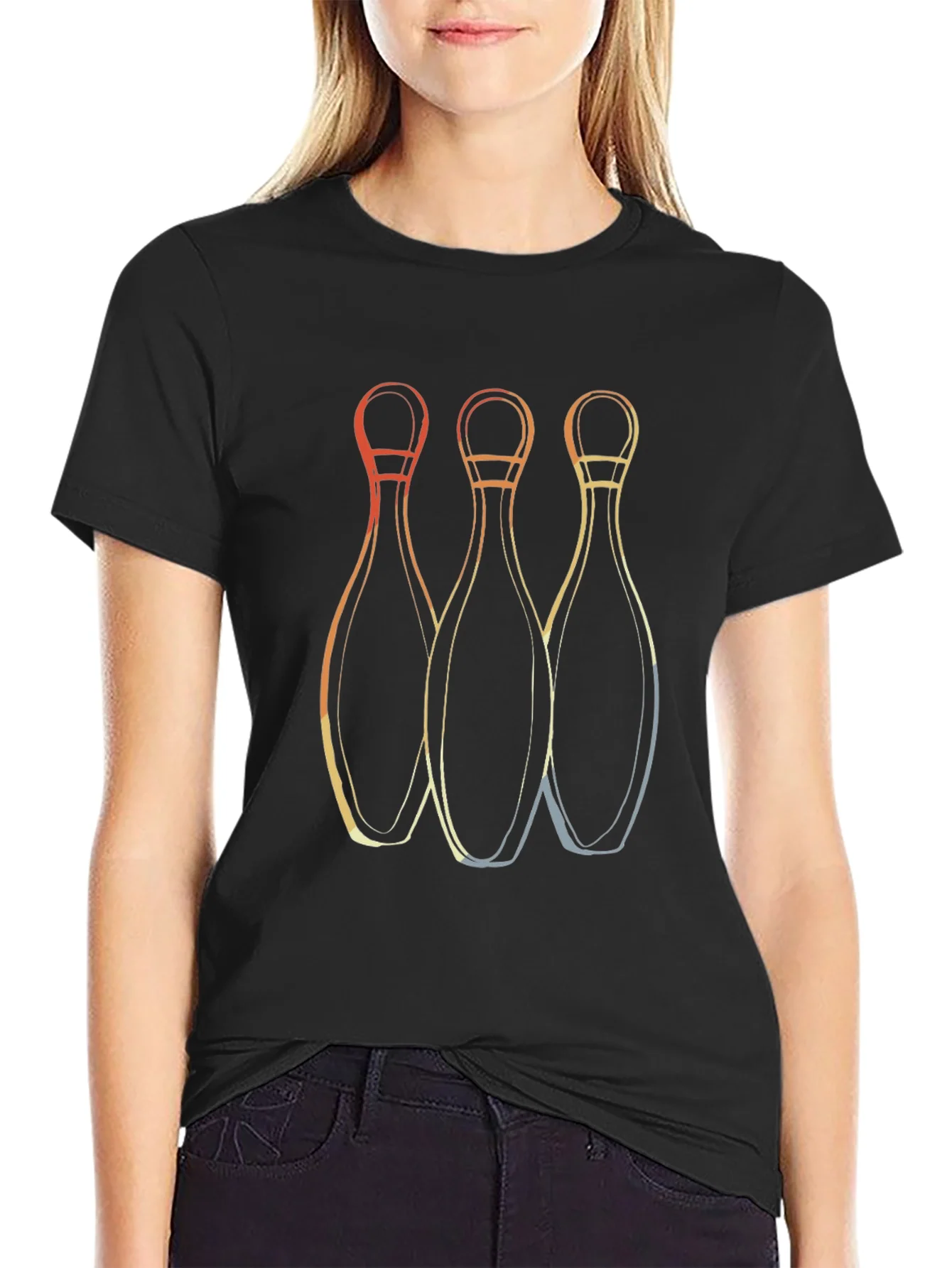 Retro Bowling Pins Graphic T-Shirt