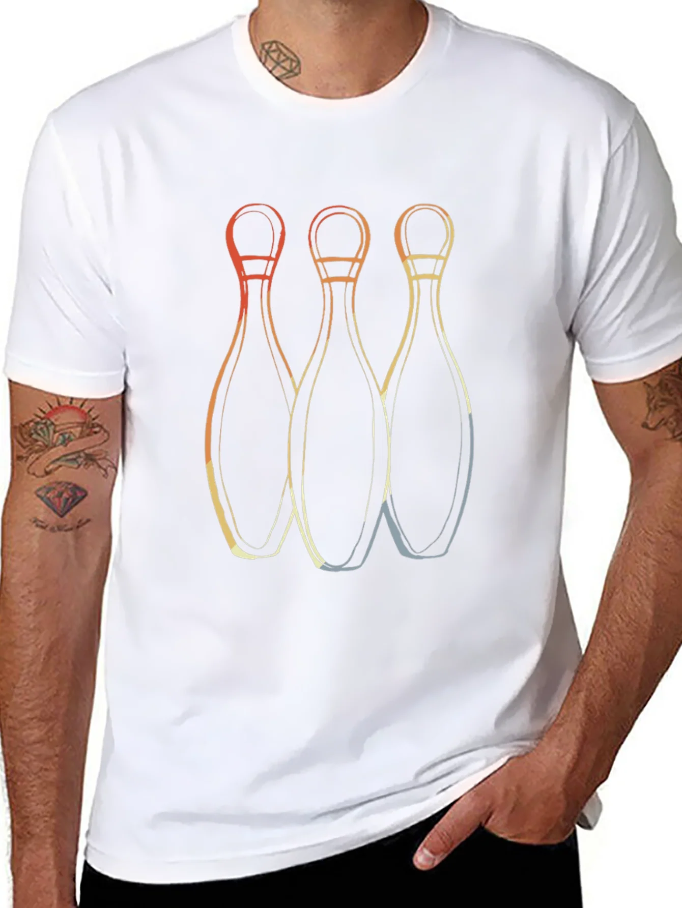 Retro Bowling Pins Graphic T-Shirt