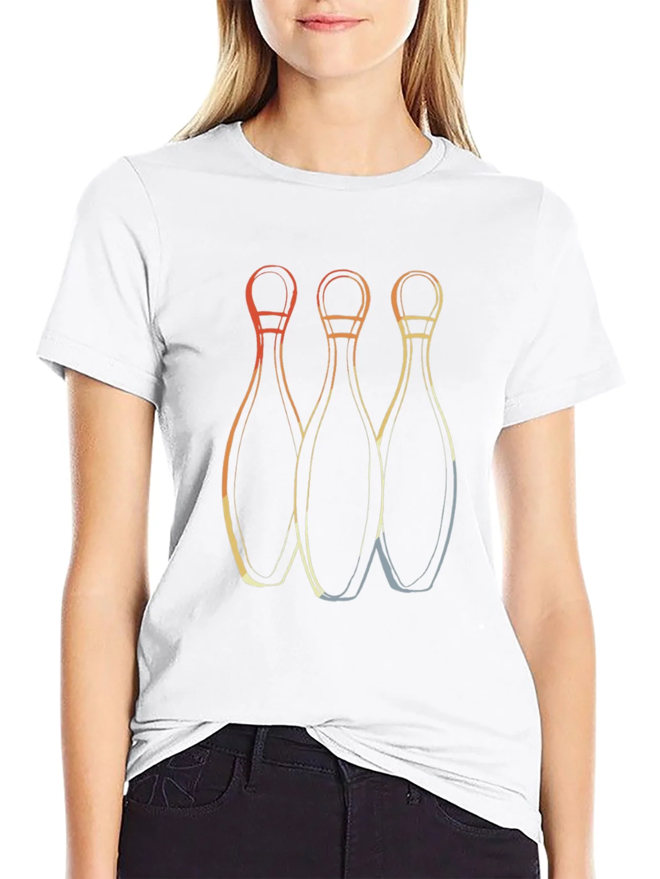 Retro Bowling Pins Graphic T-Shirt