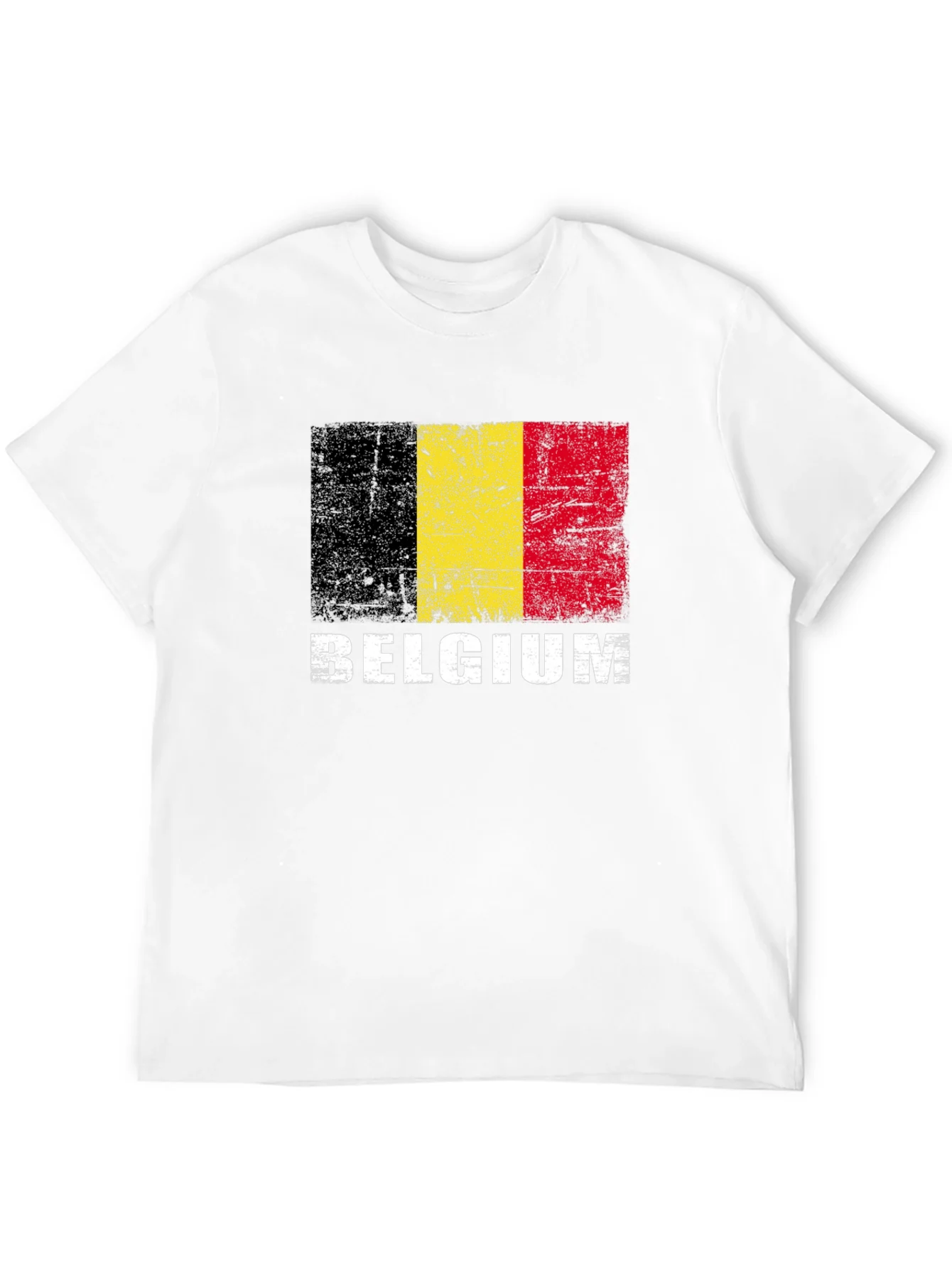 Belgium Flag T-Shirt - Distressed Graphic Tee