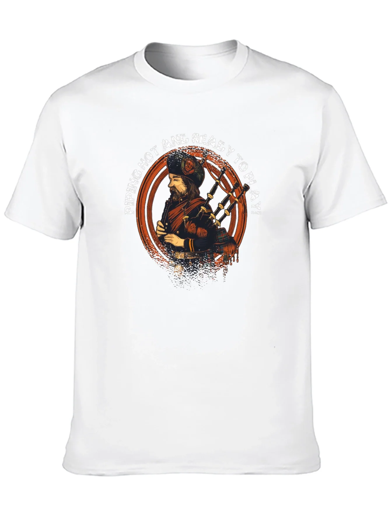 Piping Hot Bagpiper Graphic Tee - Ready to Play!