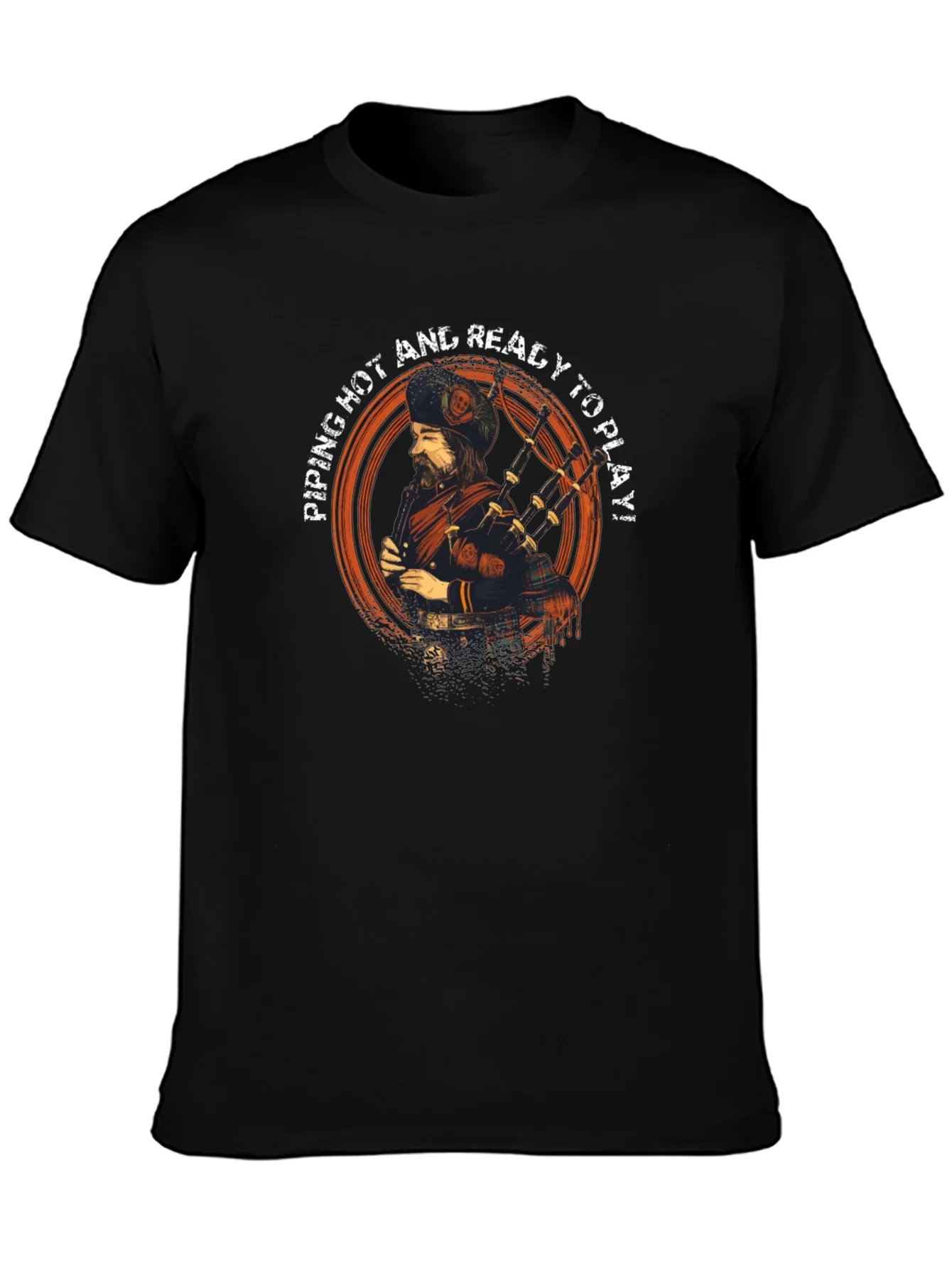Piping Hot Bagpiper Graphic Tee - Ready to Play!