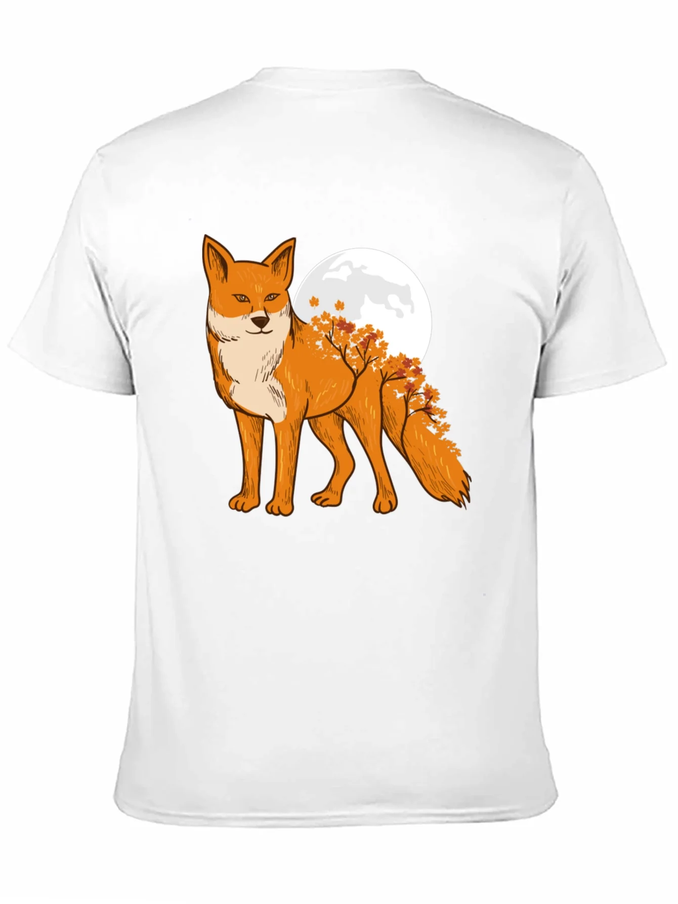 Fox & Moon Graphic Tee - Unique Nature Design