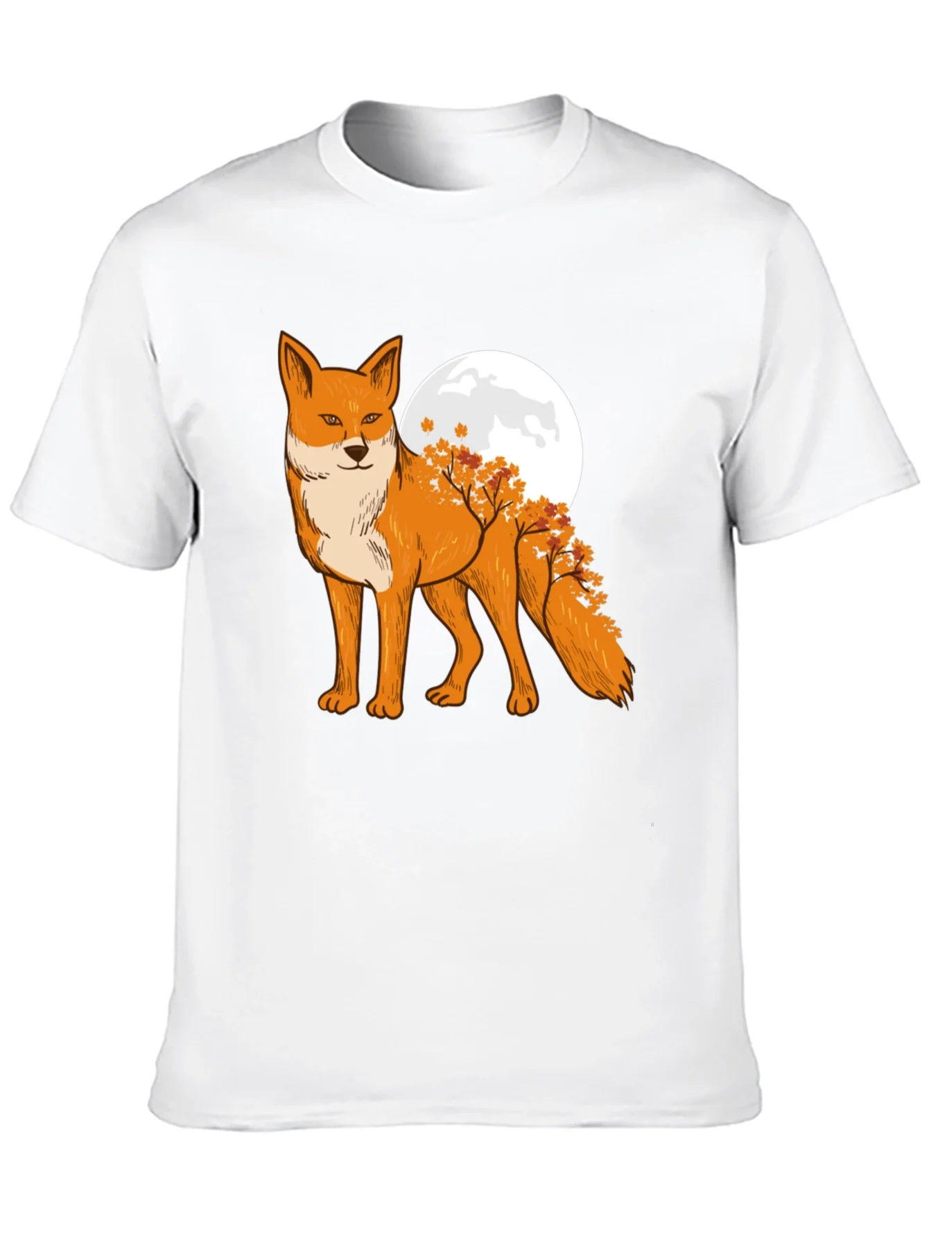 Fox & Moon Graphic Tee - Unique Nature Design