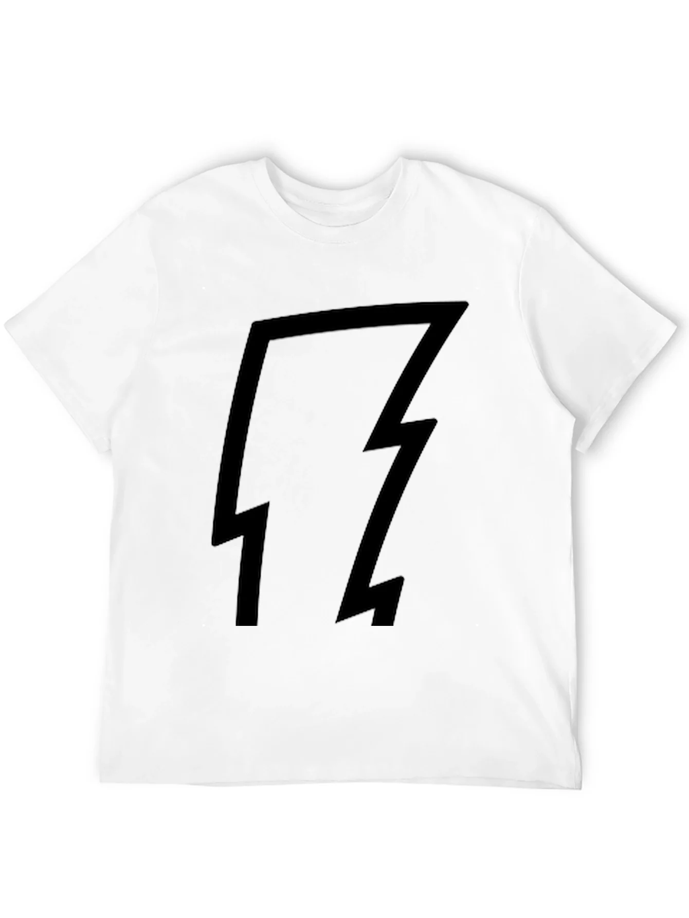 Black T-Shirt with Lightning Bolt Design