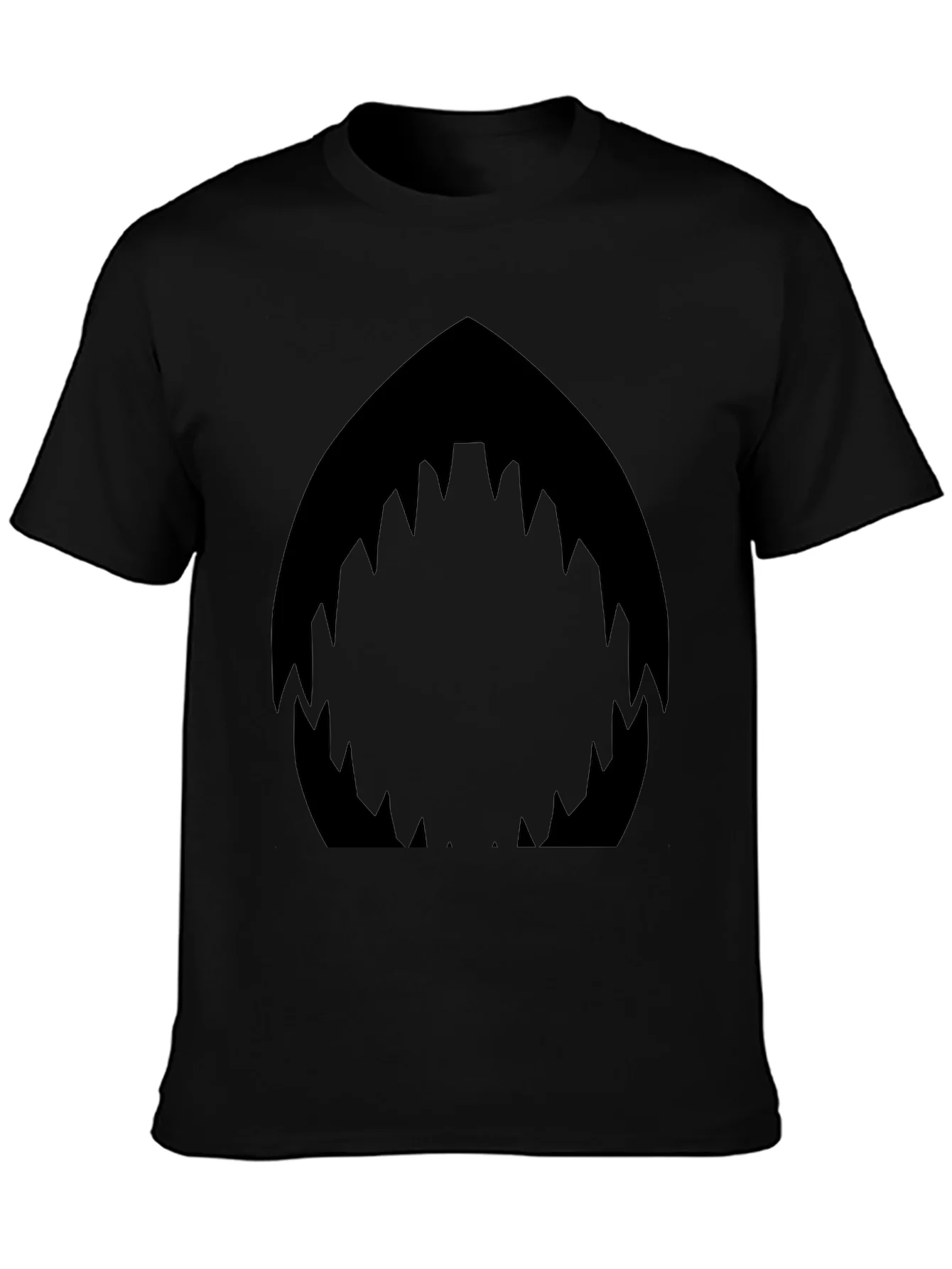 Shark Mouth Graphic Black T-Shirt - Mens Fashion