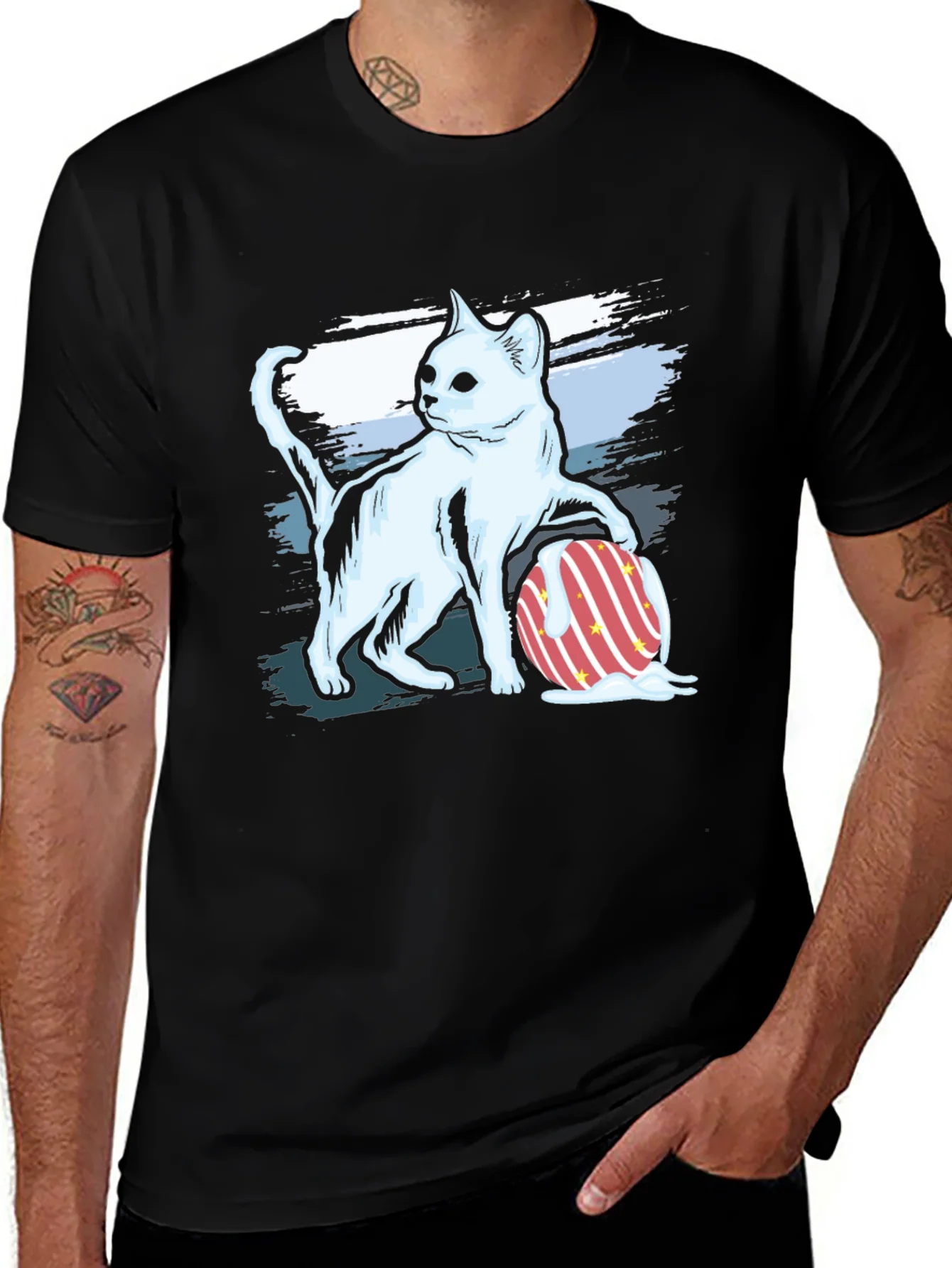 Melting Easter Egg Cat T-Shirt