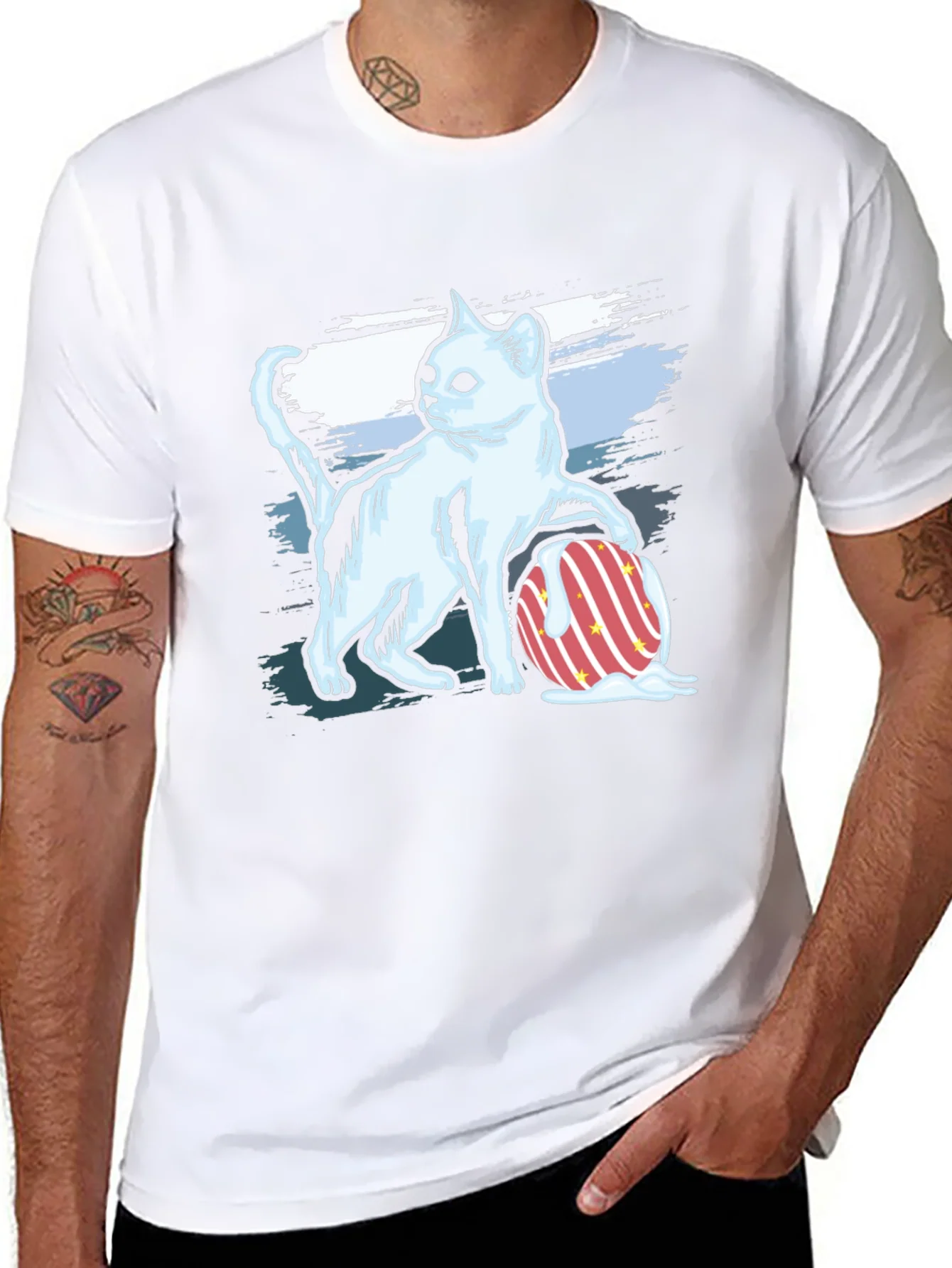 Melting Easter Egg Cat T-Shirt