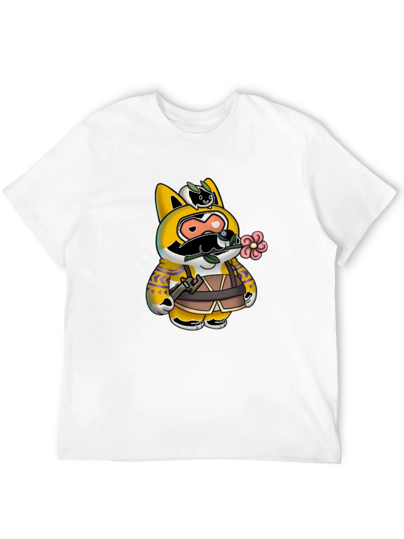 Cartoon Character Graphic Print Black T-Shirt
