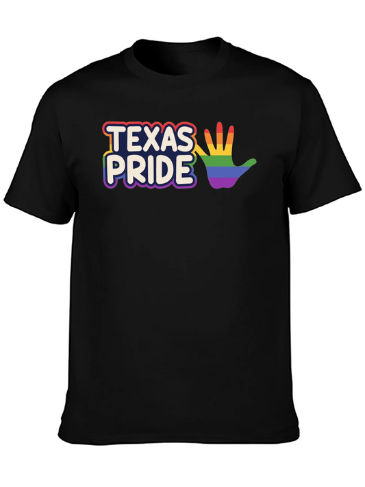 Texas Pride LGBTQ+ Rainbow Hand T-Shirt