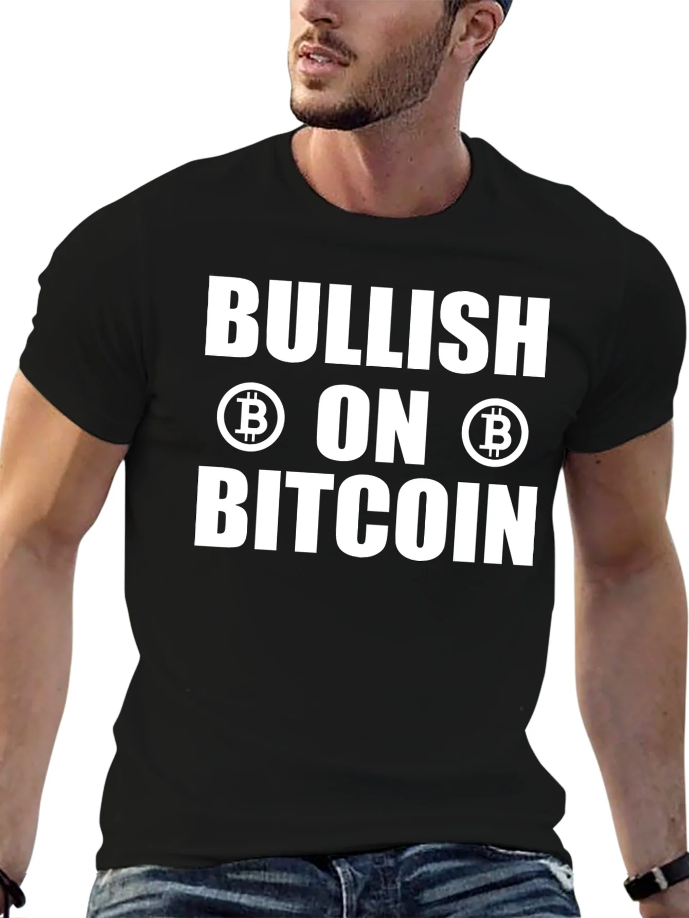 Bullish on Bitcoin Black T-Shirt