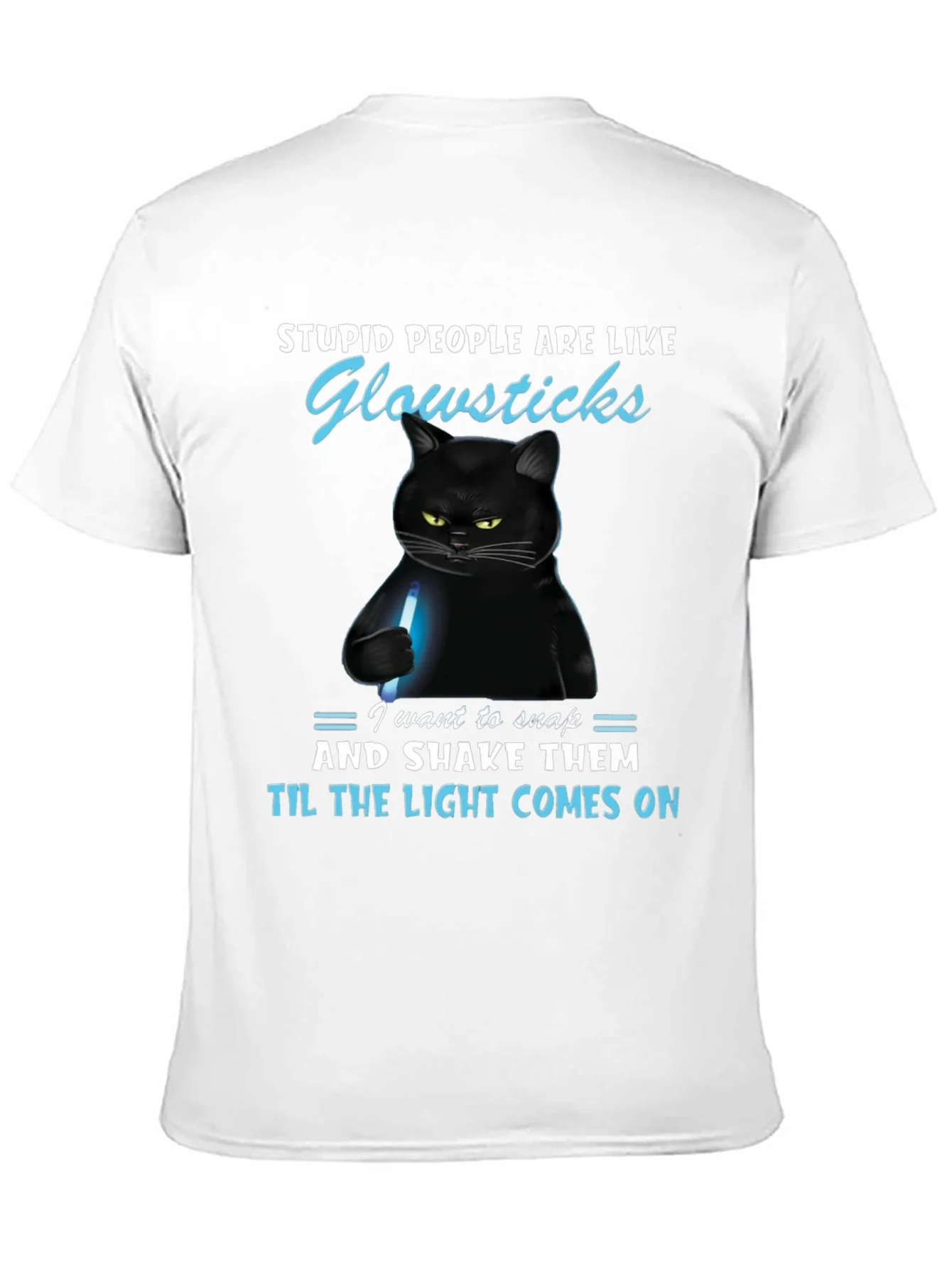 Funny Cat Glowsticks Graphic T-Shirt
