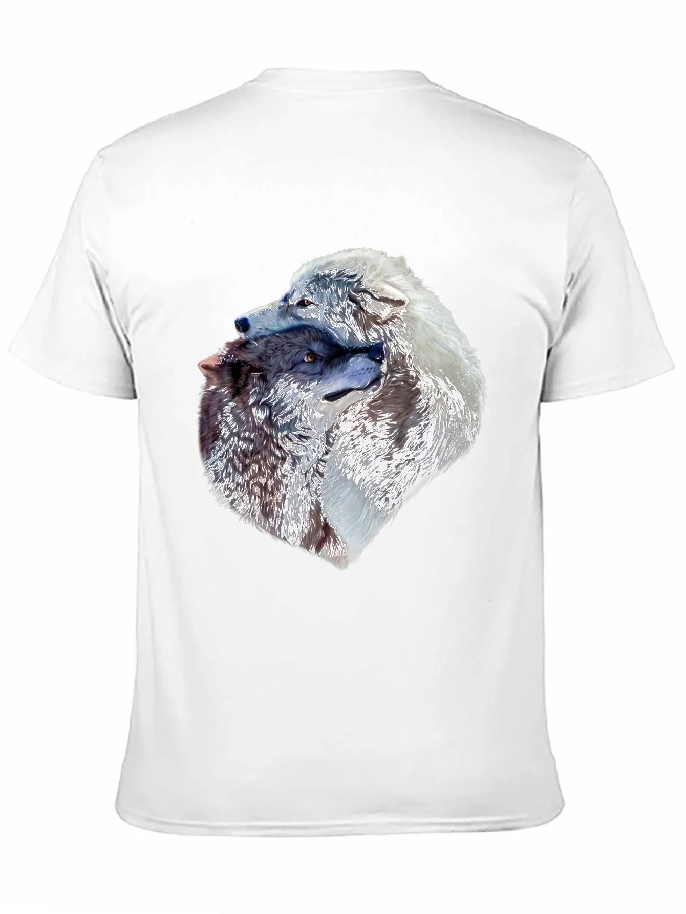 Wolves Head Graphic Black T-Shirt