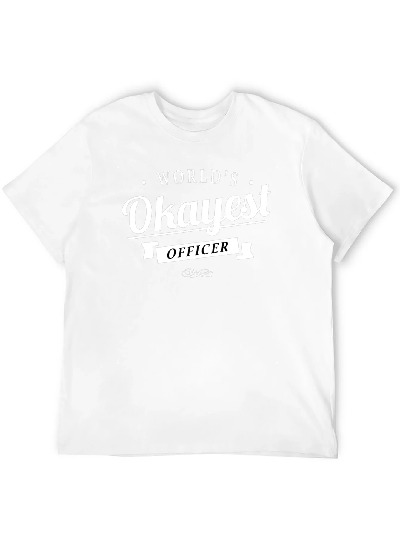 Worlds Okayest Officer T-Shirt - Funny Graphic Tee