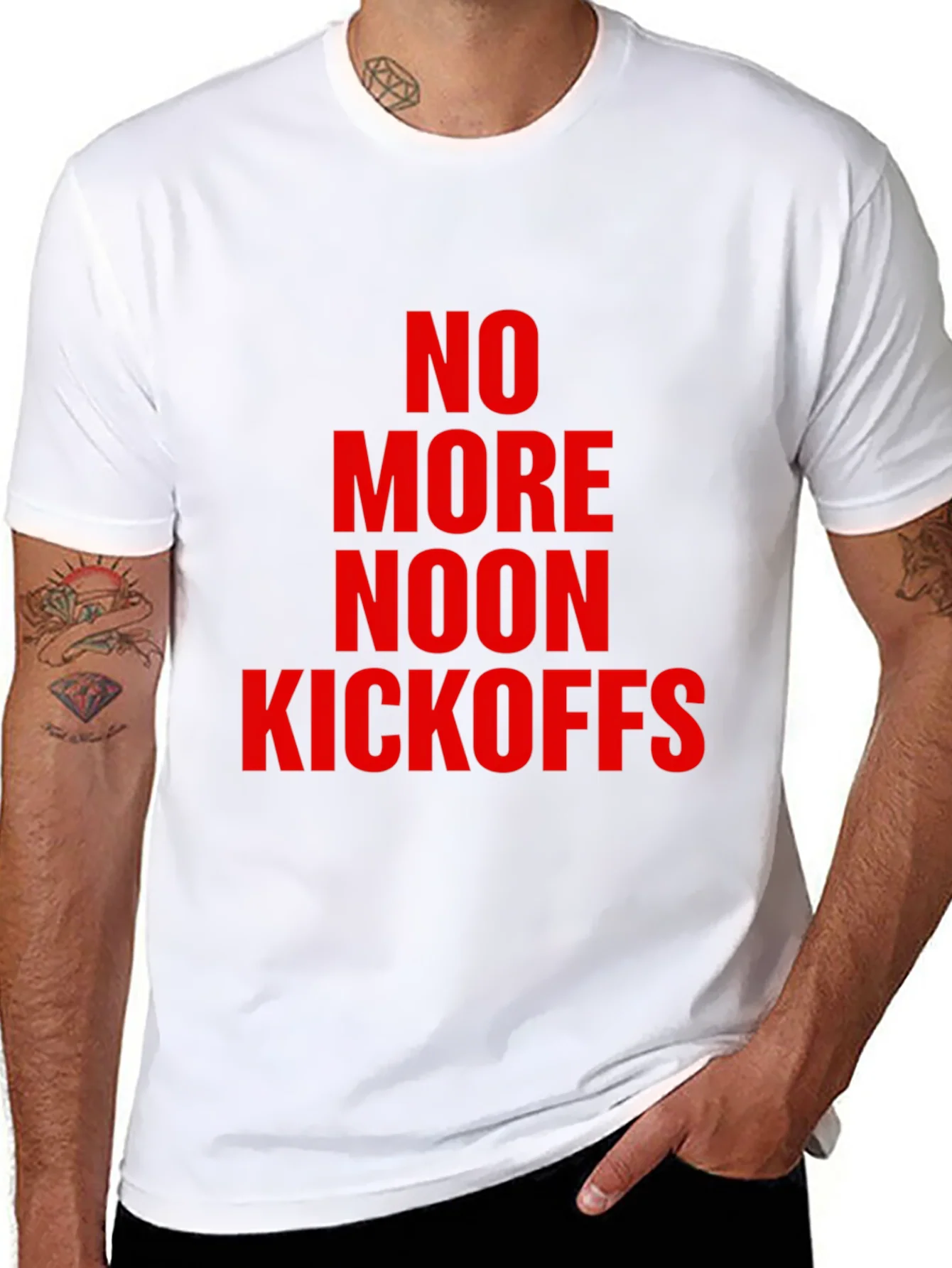 No More Noon Kickoffs Graphic Tee